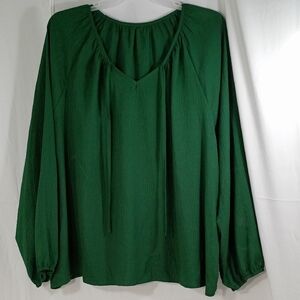 Elegant Deep Green Women's Blouse